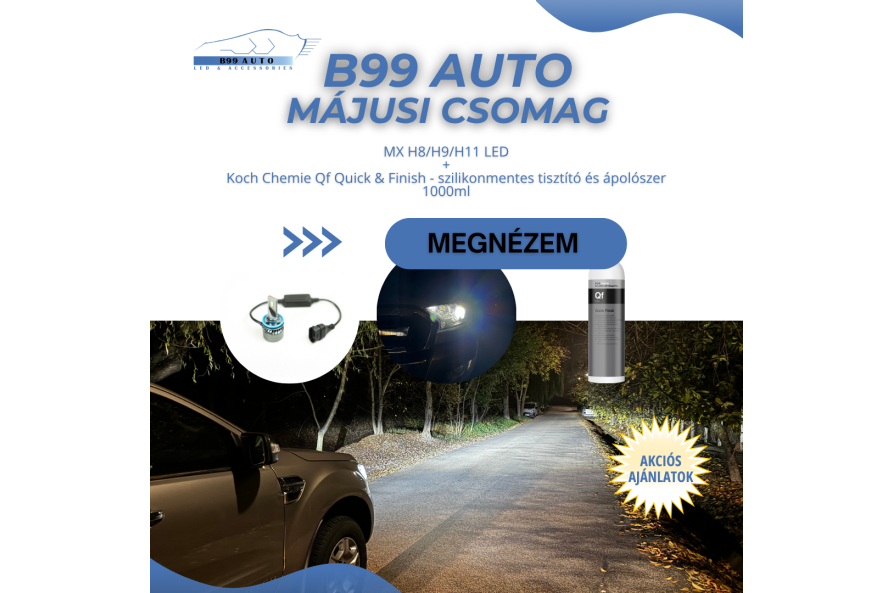 MX H8/H9/H11 LED Májusi Csomag